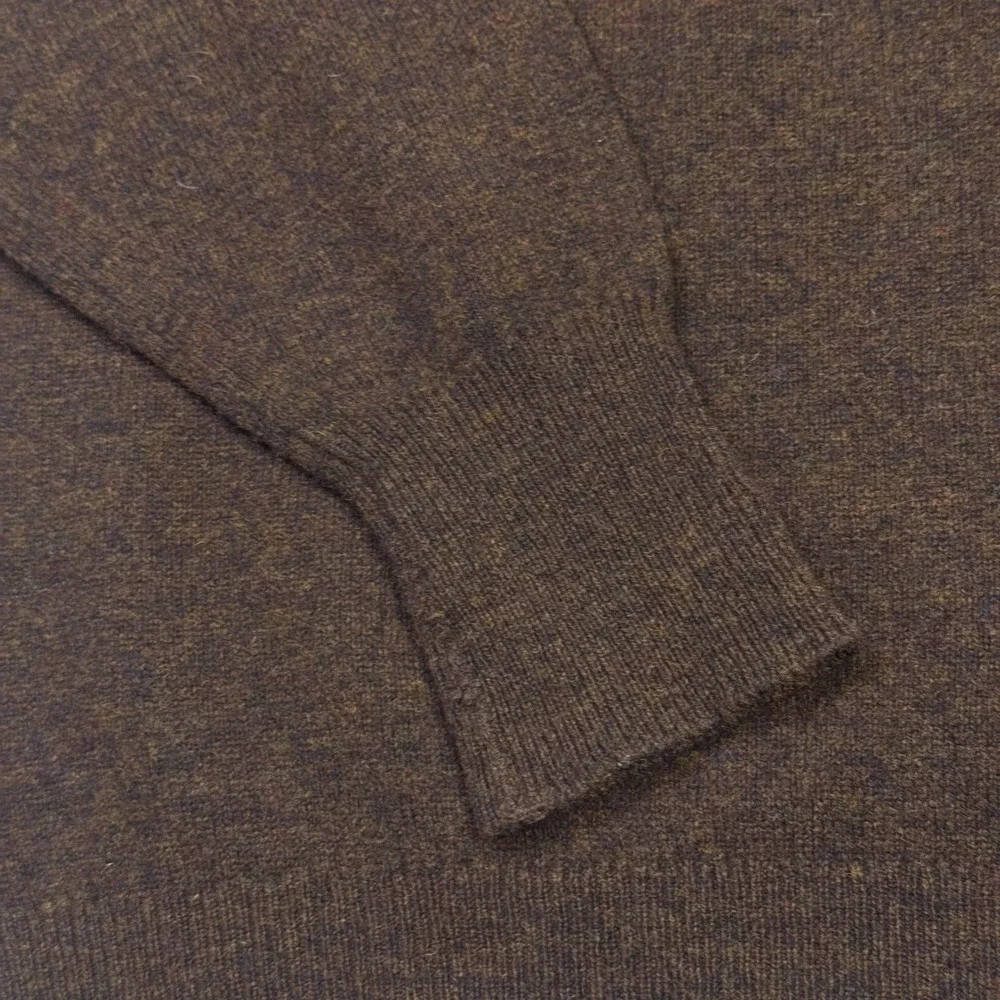 L.L. Bean Lambswool Made Scotland Fisherman Pullover Sweater Mens XLT Brown